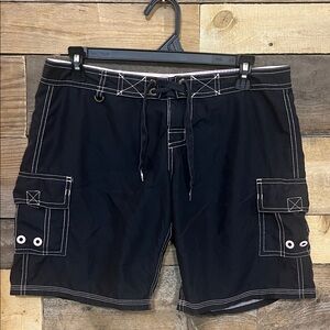 Body Glove, Board Shorts, Black with Pink Trim, Quick Dry, Junior Size 5